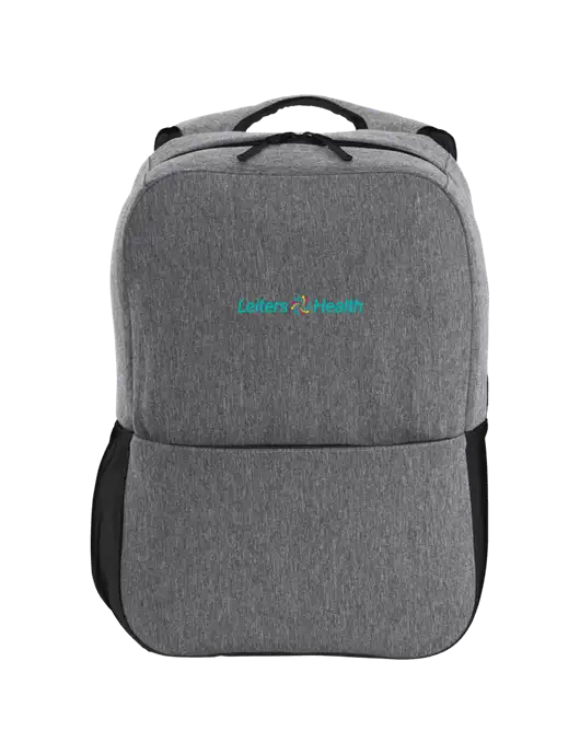 Access Square Laptop Graphite Heather/Black Backpack w/Leiters Health Logo