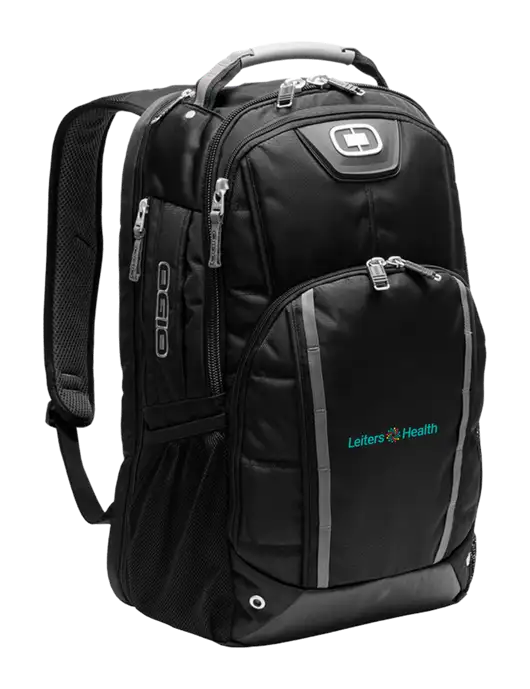 OGIO Black Bolt Pack w/Leiters Health Logo