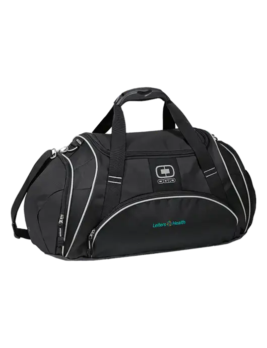 OGIO Black Crunch Duffel
 w/Leiters Health Logo