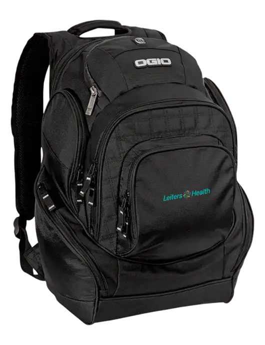 OGIO Black Mastermind Pack w/Leiters Health Logo