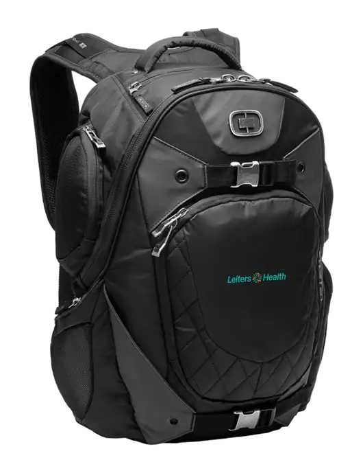OGIO Black Squadron Pack w/Leiters Health Logo