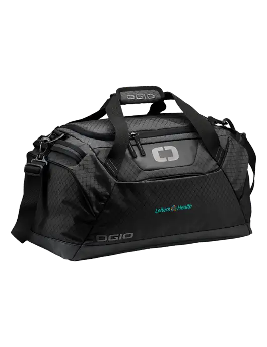 OGIO Black Catalyst Duffle
 w/Leiters Health Logo