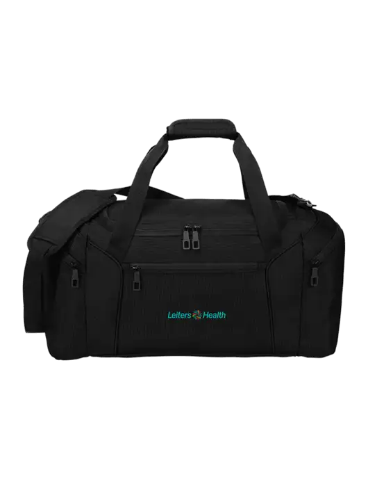 Slim & Lite Black Duffel    w/Leiters Health Logo