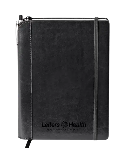 Fabrizio Black Journal 6.375 x 8.375 Combo w/Leiters Health Logo