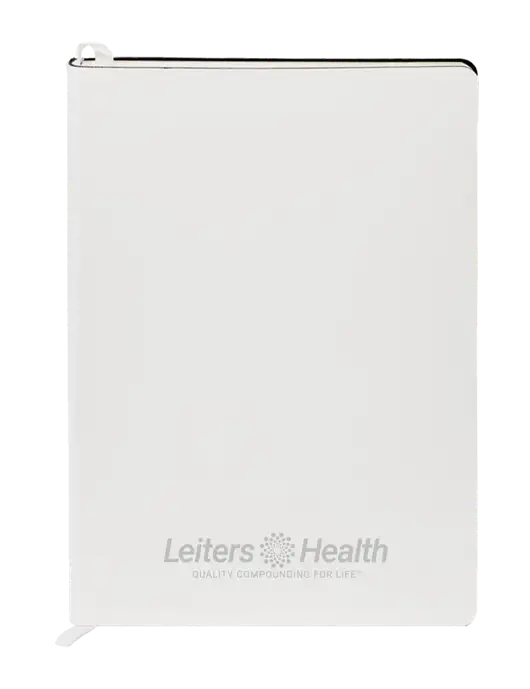 Fabrizio White Soft Cover 5.75 x 8.125 Journal w/Leiters Health Logo