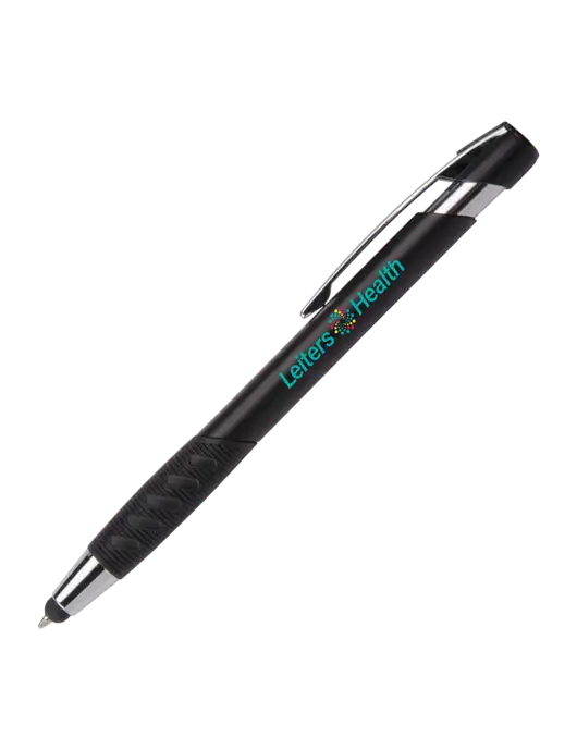 Alize Black Stylus Black Ink Pen w/Leiters Health Logo