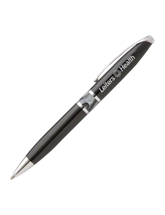 Illusion Black Pen - Black Ink w/Leiters Health Logo