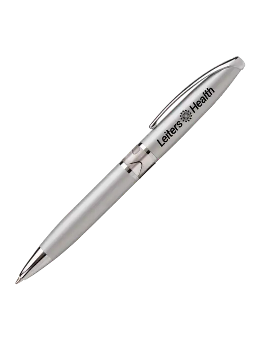 Illusion Silver Pen - Black Ink w/Leiters Health Logo