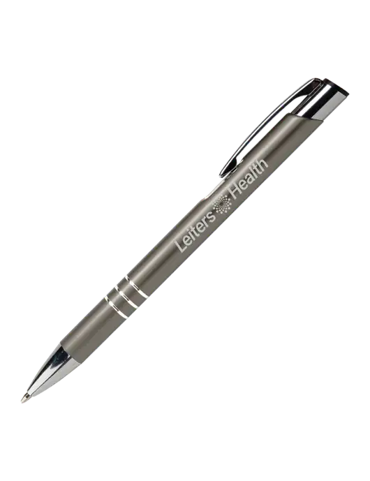 Laurent Gunmetal Pen - Black Ink w/Leiters Health Logo