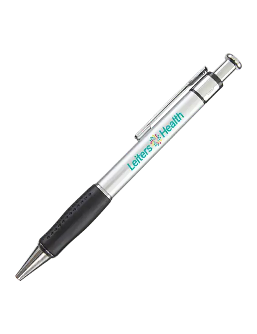 Malta Silver Pen - Black Ink w/Leiters Health Logo