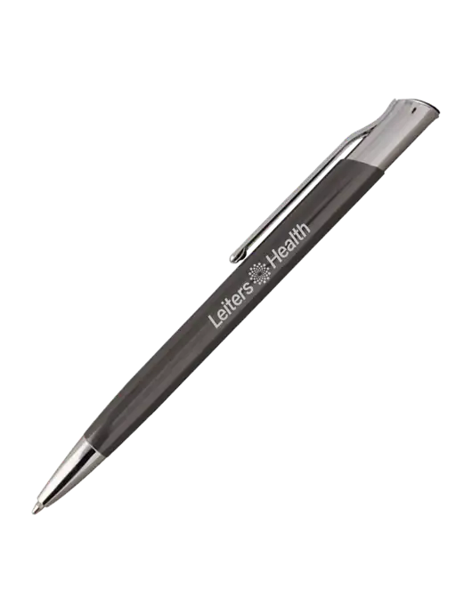 San Malo Gunmetal Pen - Black Ink w/Leiters Health Logo