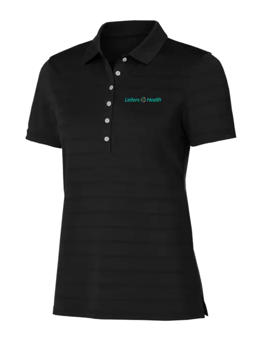 Callaway Womens Black Ventilated Polo w/Leiters Health Logo