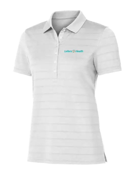 Callaway Womens Bright White Ventilated Polo w/Leiters Health Logo