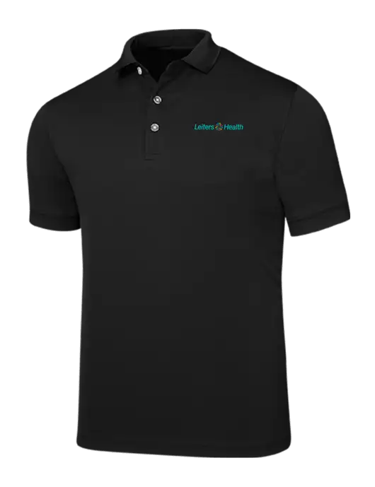 Callaway Ottoman Black Polo w/Leiters Health Logo