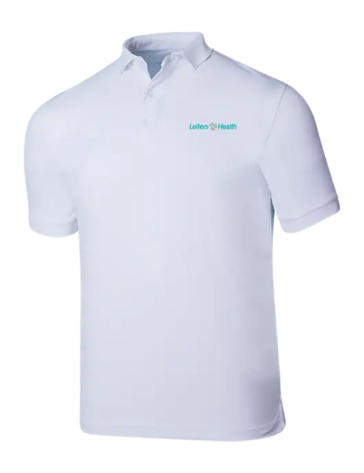 Callaway Ottoman Bright White Polo w/Leiters Health Logo