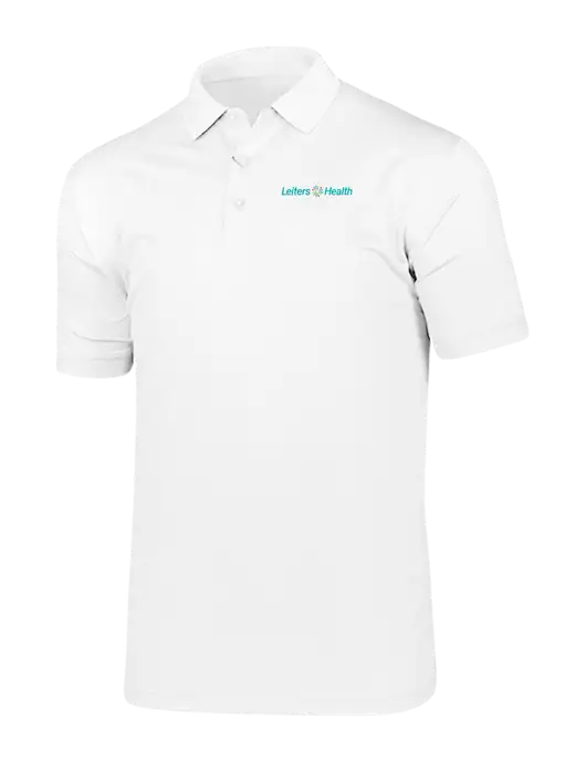Callaway Vibrant Bright White Ventilated Polo w/Leiters Health Logo