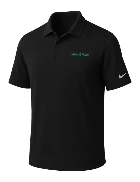 NIKE Black Dri-Fit Micro Pique Polo w/Leiters Health Logo