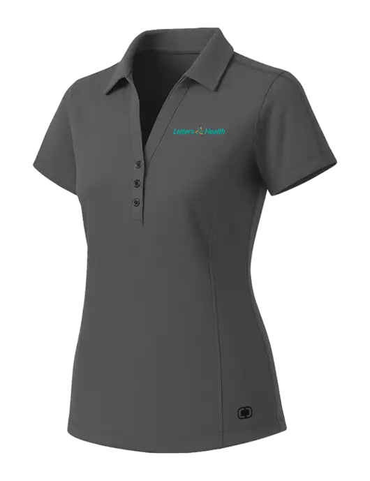 OGIO Womens Medium Grey ONYX Polo w/Leiters Health Logo