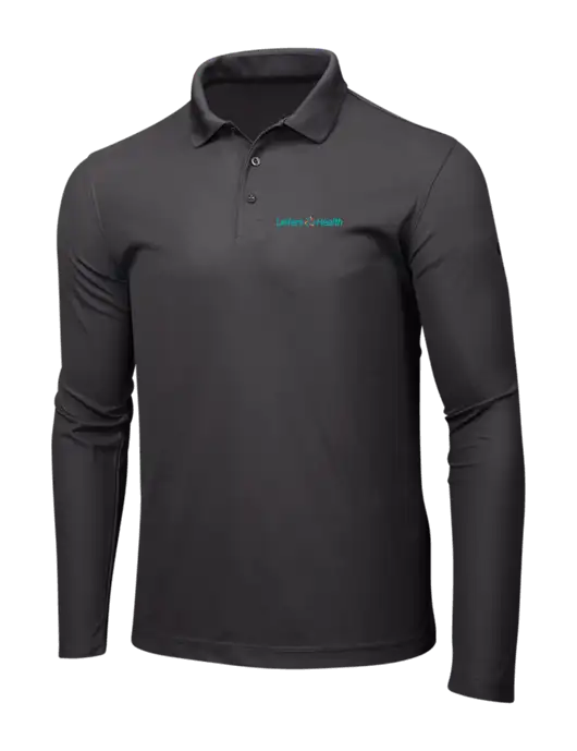 OGIO Charcoal Grey Caliber 2.0 Long Sleeve Polo w/Leiters Health Logo